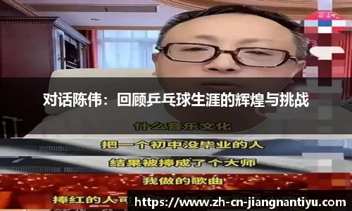 对话陈伟：回顾乒乓球生涯的辉煌与挑战